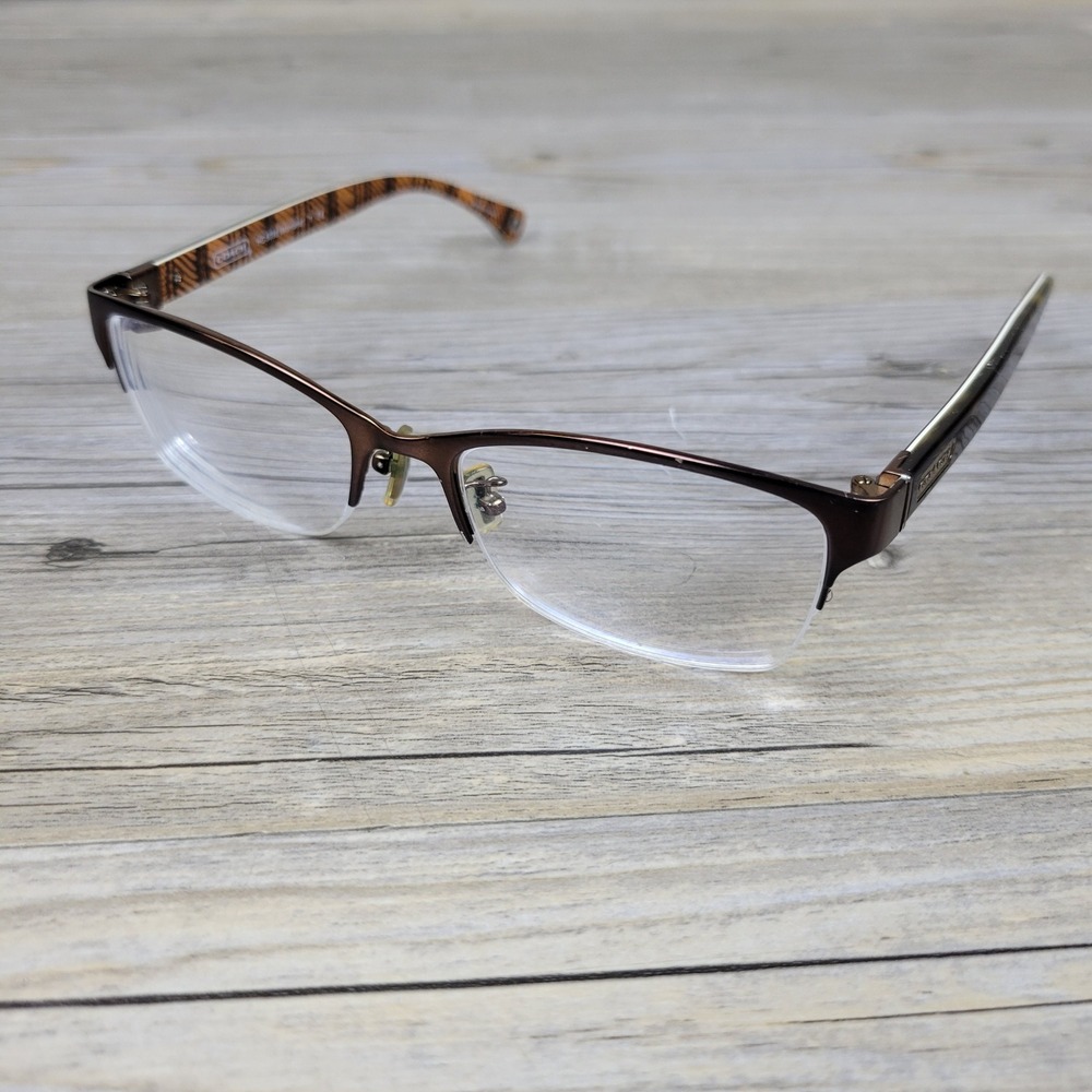 Coach Eyeglass Frames HC 5038 Montana 9076 Satin Brown Half Rim Womens 52-17-135
